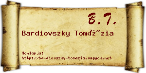 Bardiovszky Tomázia névjegykártya